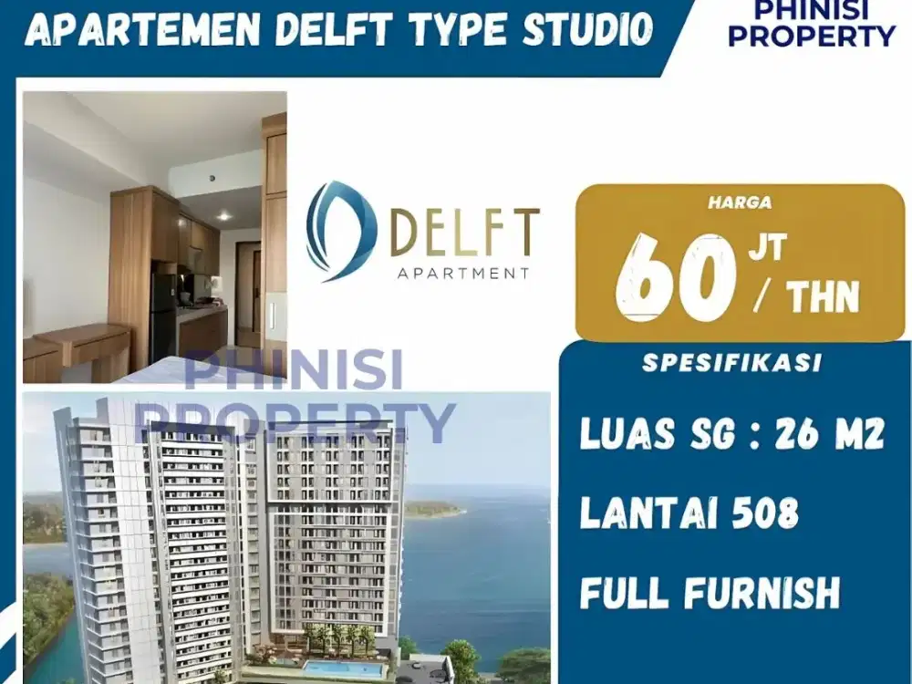 DISEWAKAN APARTMENT DELFT CUMA 60 JUTAAN PERTAHUN