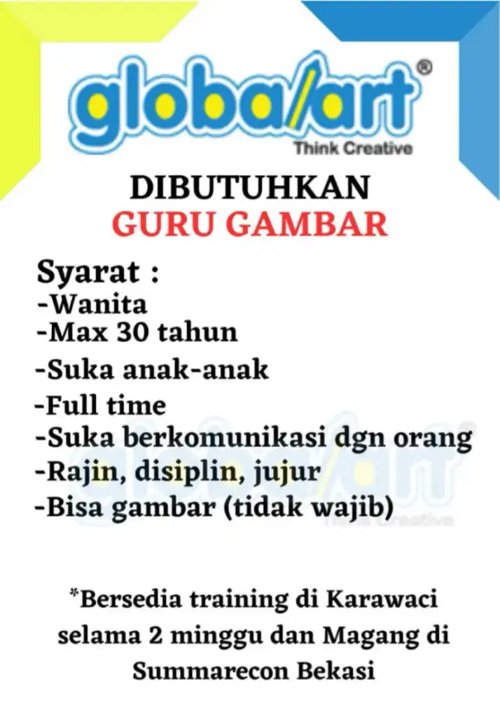 LOWONGAN GURU GAMBAR PEREMPUAN