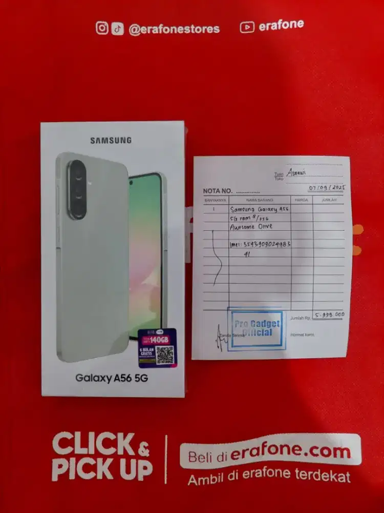 SAMSUNG A56 5G 8/256 NEW SEGEL RESMI