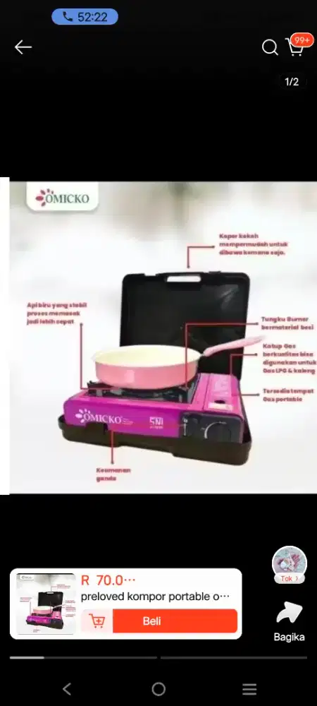 Preloved kompor portable omicko