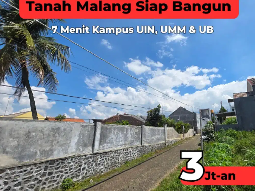 Jual Kavling Premium Investasi Ganda! Akses Cepat ke Kampus UIN dan UMM, Cocok Hunian & Bisnis Kost.
