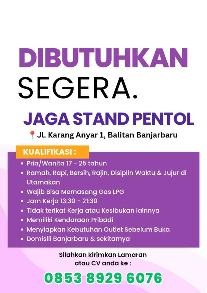 JAGA STAND PENTOL