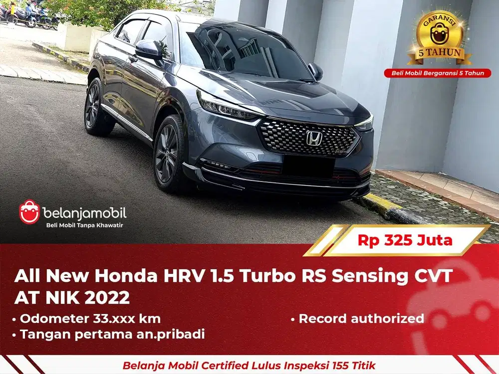[ GARANSI 5TH ] Honda HRV HR-V HR V 1.5 Turbo RS Sensing AT 2022/2023