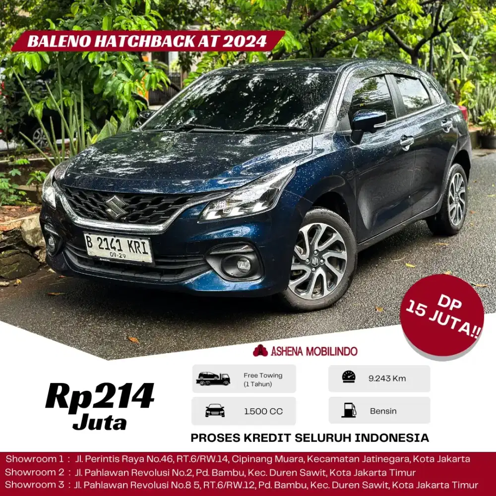 Baleno HB AT 2024 Blue Dp 15jt Cash Atau Kredit Terbaik SeOLX!