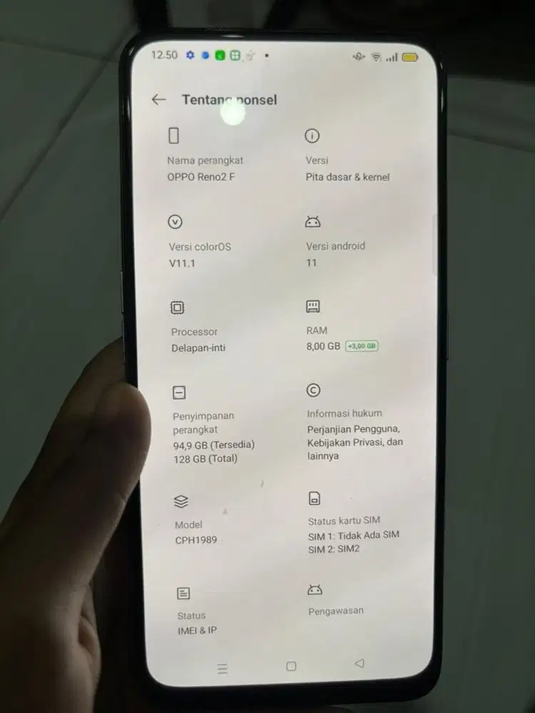 oppo reno 2f ram 8/128