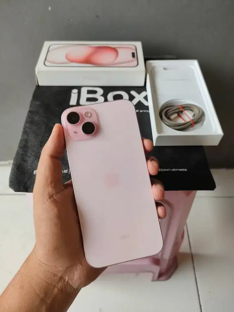 Iphone 15 plus 128gb ex iBox fullset mulus