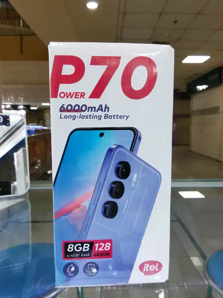 Itel P70 black 8/128 garansi resmi 1 tahun