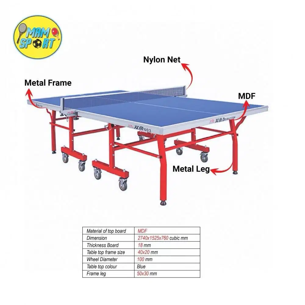 Meja Pingpong Tenis Meja DOUBLE FISH 603 18MM Original Import