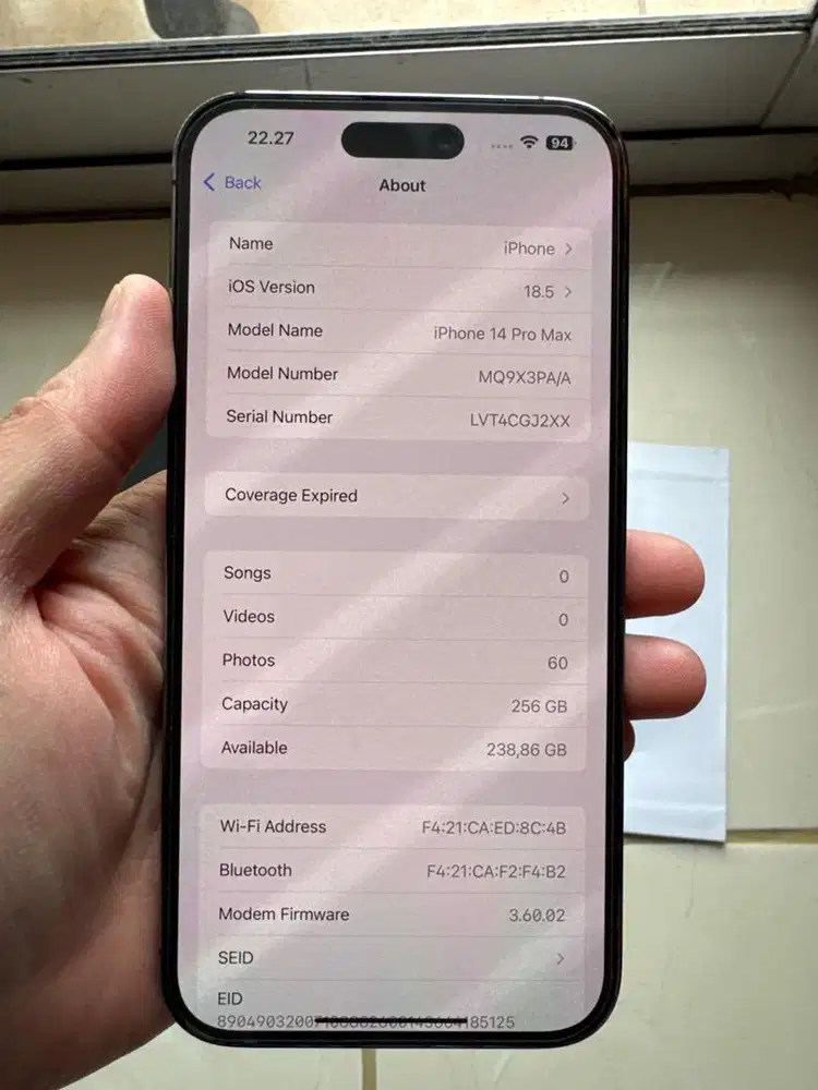 WTS Iphone 14 Promax 256 GB Deep Purple