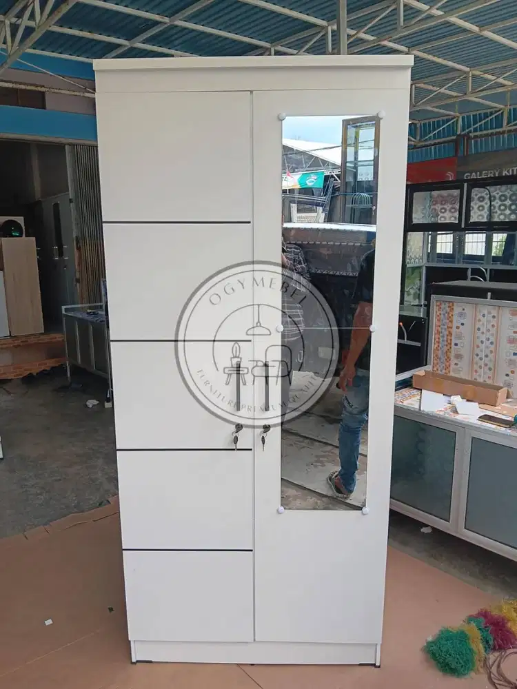 PROMO SALE LEMARI PAKAIAN 2 PINTU GRATIS ANTAR