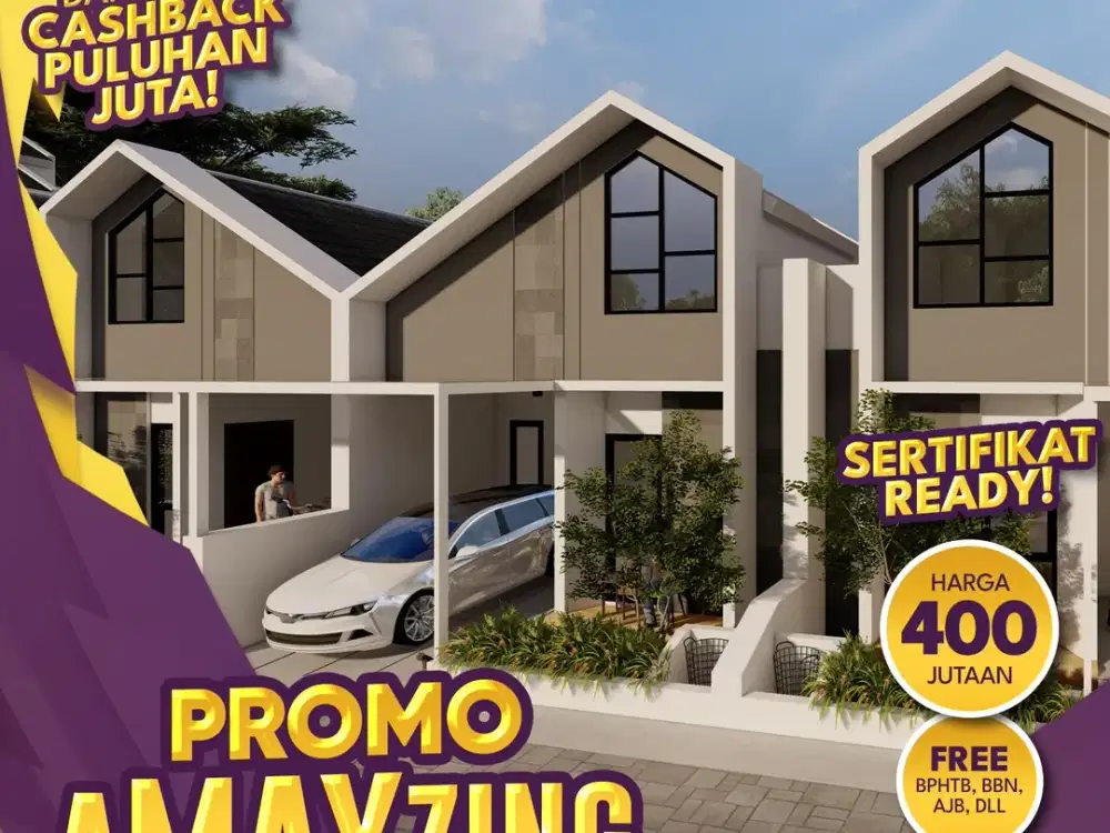 Rumah Mewah Satu Lantai, Dekat UNS, Desain Modern Mulai 400 Jutaan!