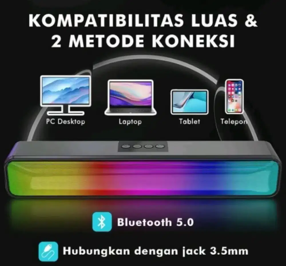 Speaker bluetooth soundbar + RGB