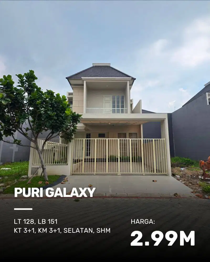 Rumah Puri Galaxy Jasmine NEW, MINIMALIS, ROW 3 MOBIL