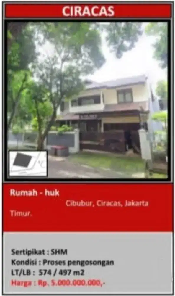 Dijual Rumah Cibubur Ciracas