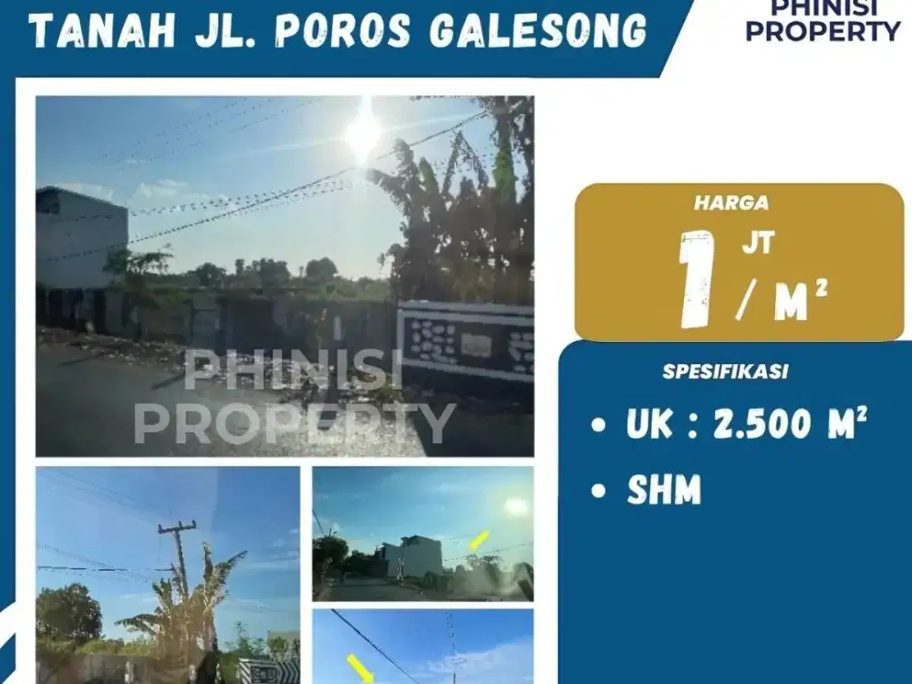 DIJUAL KAVLING MURAH DI POROS GALESONG CUMA 1 JUTAAN PERMETER