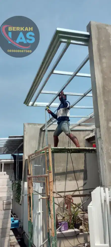 Mengerjakan kanopi kordoba, pagar,dll