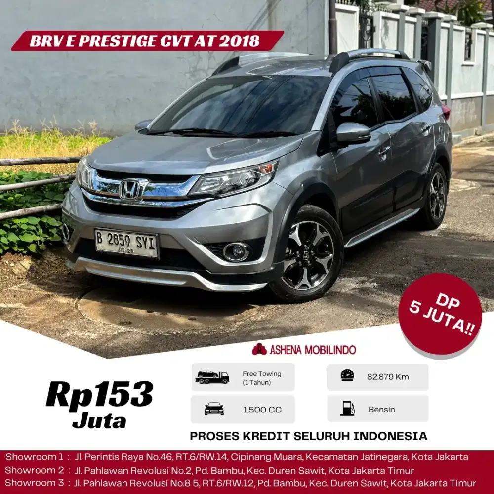 Brv E Prestige AT 2018 Grey DP 5jt Cash Atau Kredit Terbaik SeOLX!