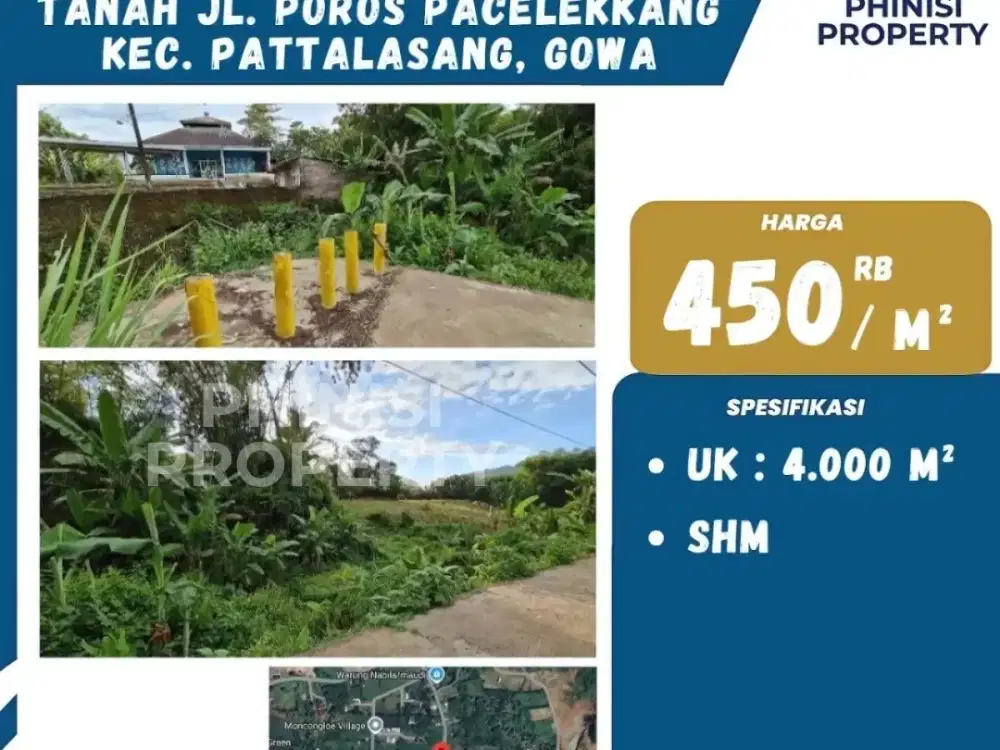 DIJUAL KAVLING MURAH DI POROS PACCELEKANG