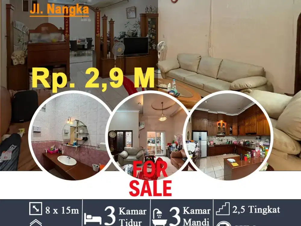 Dijual Rumah Siap Huni Komplek Cemara Asri Jalan Nangka