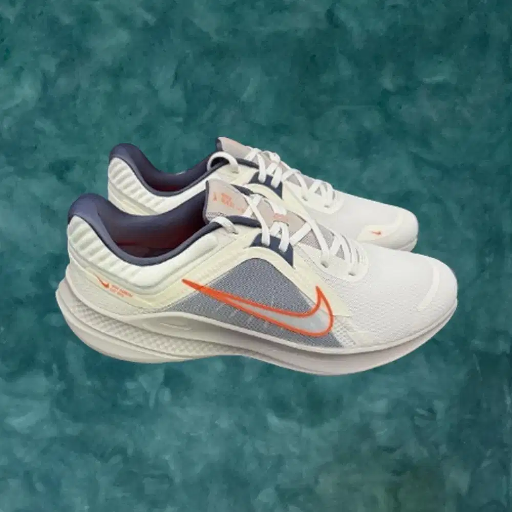 Nike Quest 5 Men's Road Running Shoes Orange Thunder Blue, Sepatu Lari