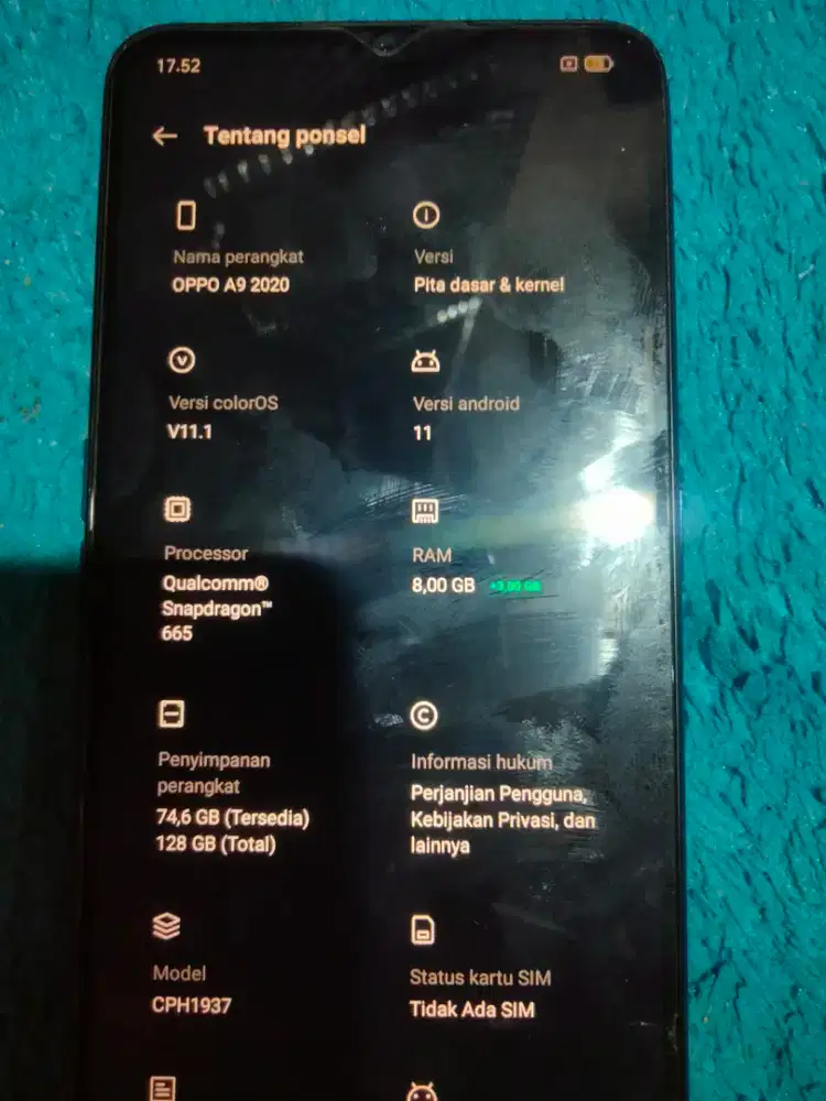 Oppo a9 8gb/128gb tinggal pake mulus ORI bukan mobile phone batangan