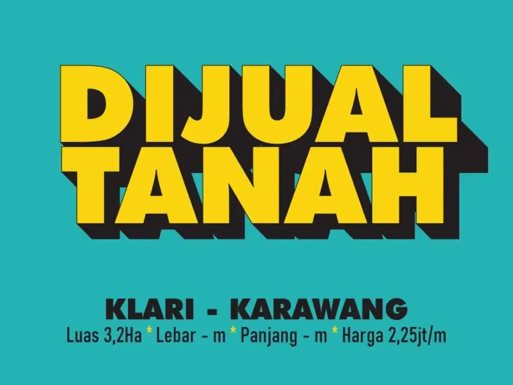 JUAL TANAH MURAH DI, KLARI, KARAWANG TIMUR, KARAWANG,