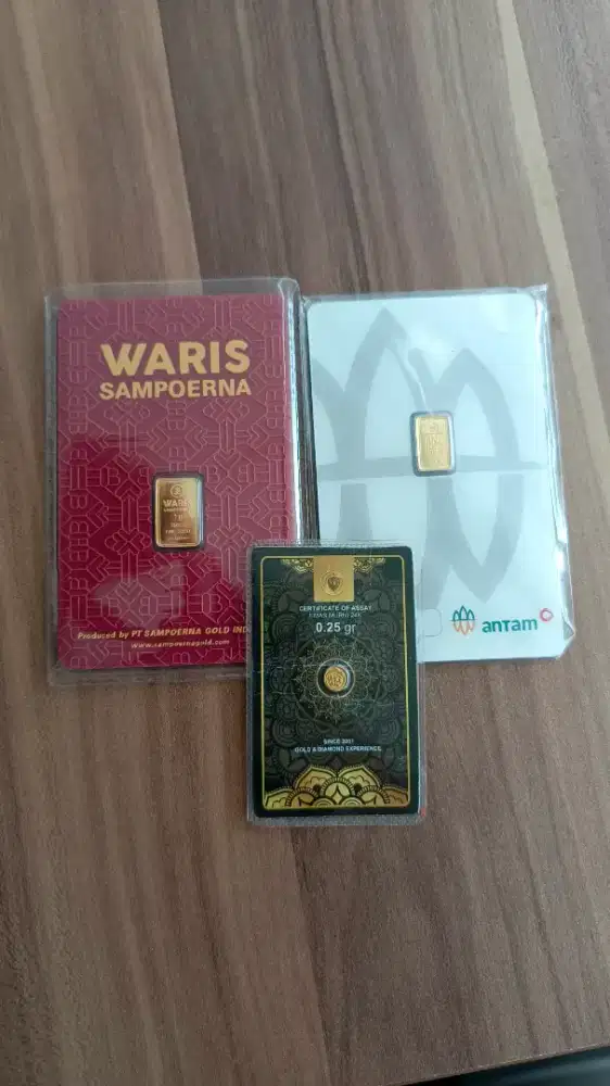 Emas Antam 0,5 Waris 1, Mini Gold 0,25