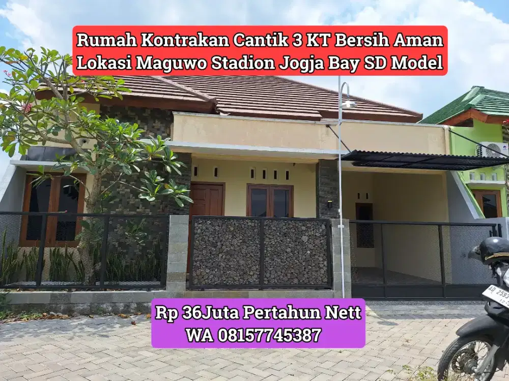 Kontrakan Rumah Cantik Minimalis 3 KT Utara Stadion Maguwo Jogja Bay