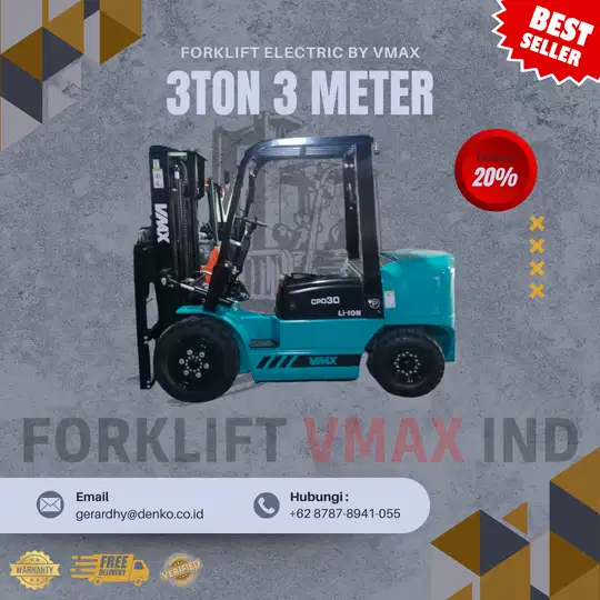 FORKLIFT ELECTRIC 3TON 3METER BY VMAX