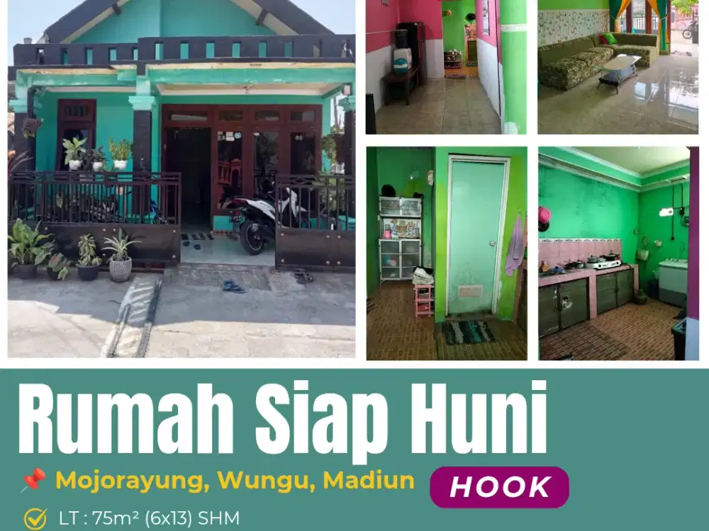 Rumah Siap Huni di Desa Mojorayung, Wungu, Madiun