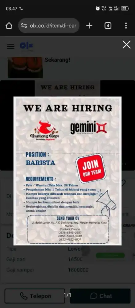 membuka loker tukang masak