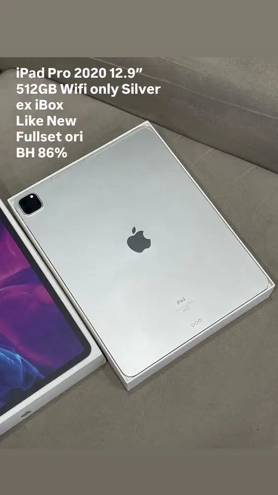 iPad Pro 2020 12.9inch 512GB Silver Wifi only Like New ex iBox