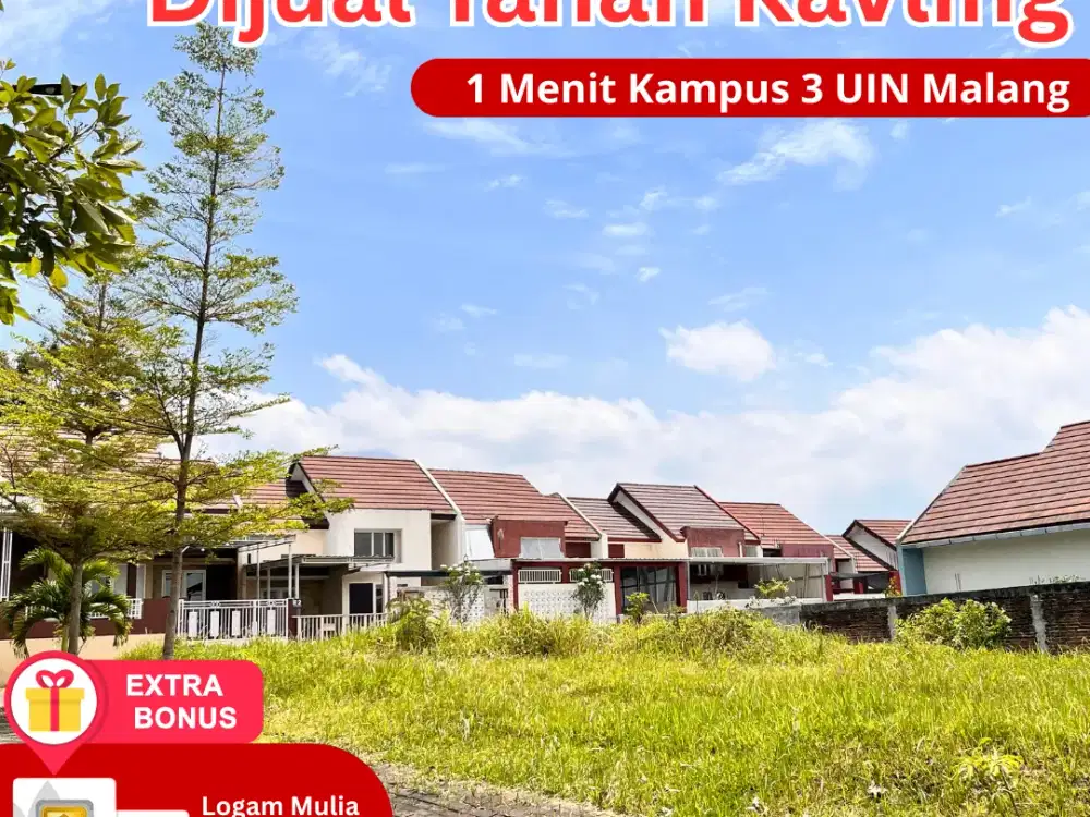 Beli Tanah Bonus Logam Mulia, Tanah Kavling Potensi Kost Samping Kampus UIN Kedokteran Malang