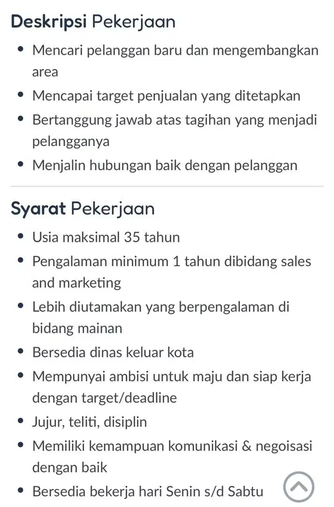 Sales / marketing mainan