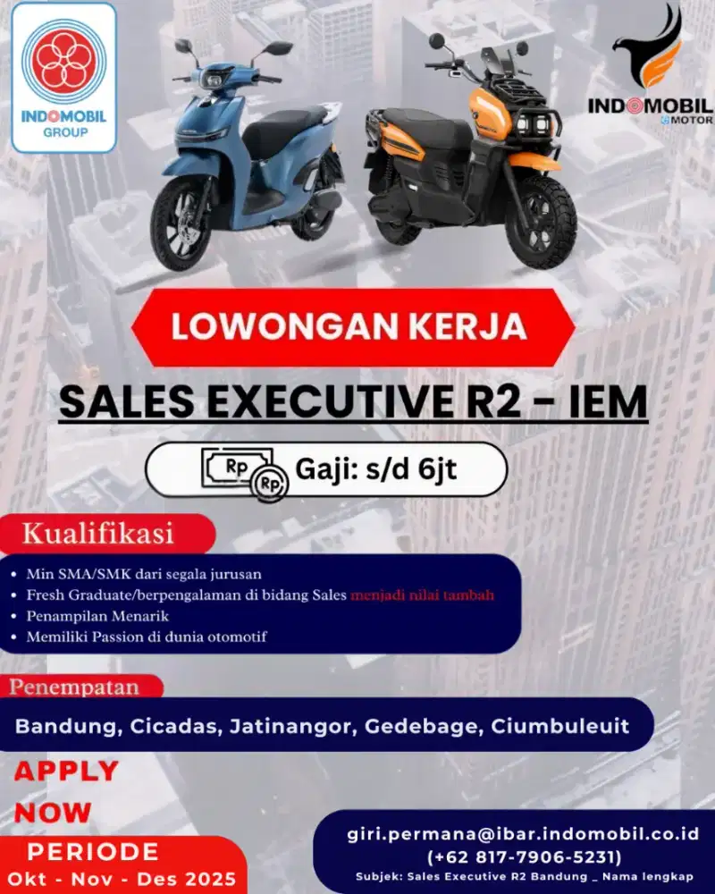 Dibutuhkan Sales Counter