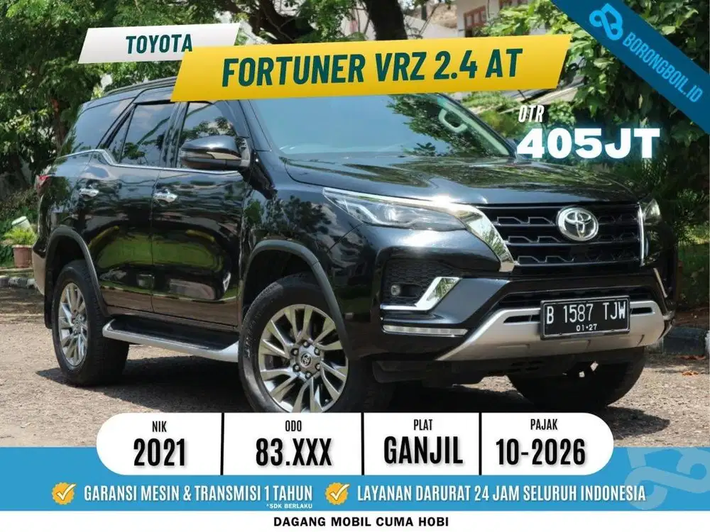 FORTUNER VRZ 2.4 AT 2021 SIAP PAKAI