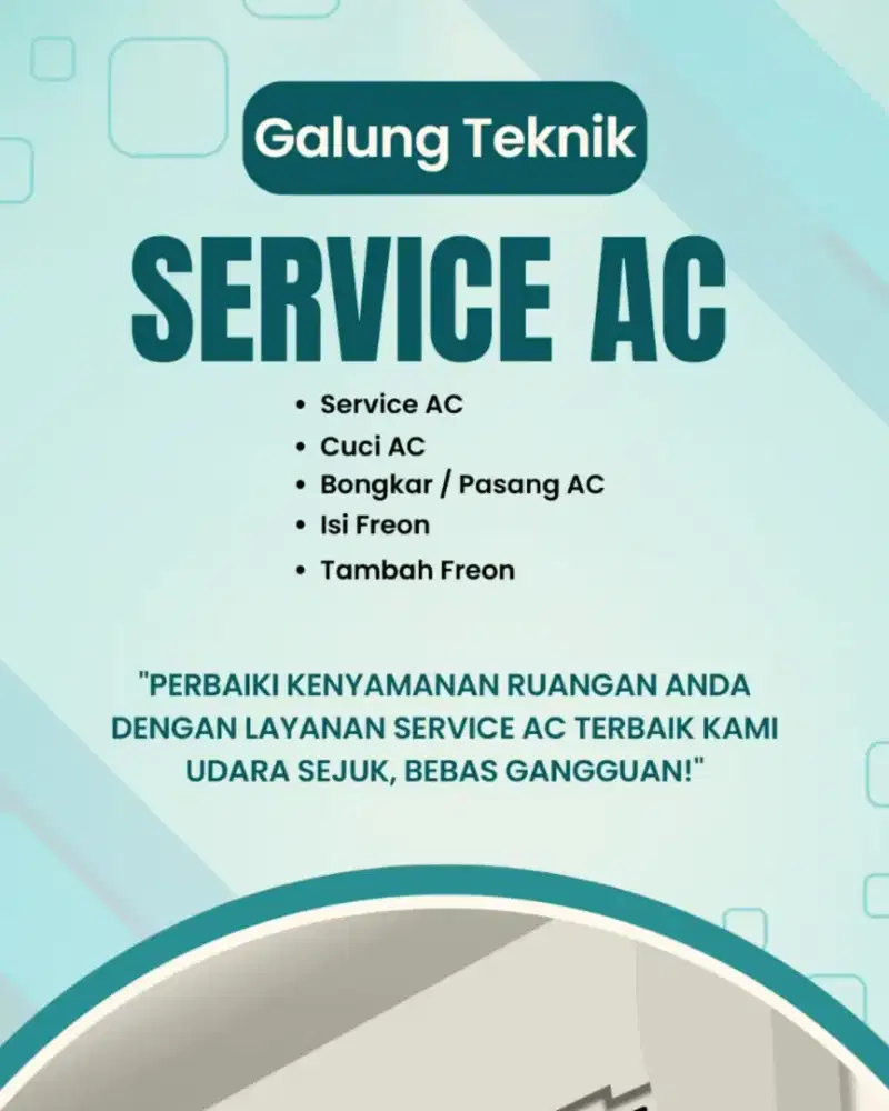 JASA SERVICE AC & bongkar pasang & perbaikan