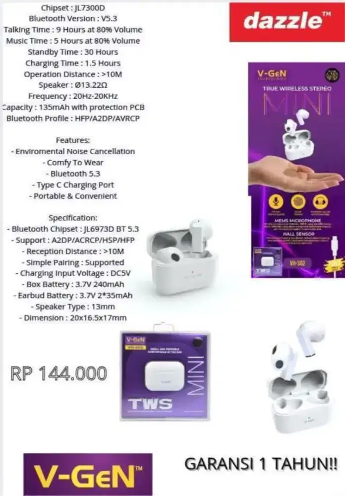 Vgen tws mini VH-S02