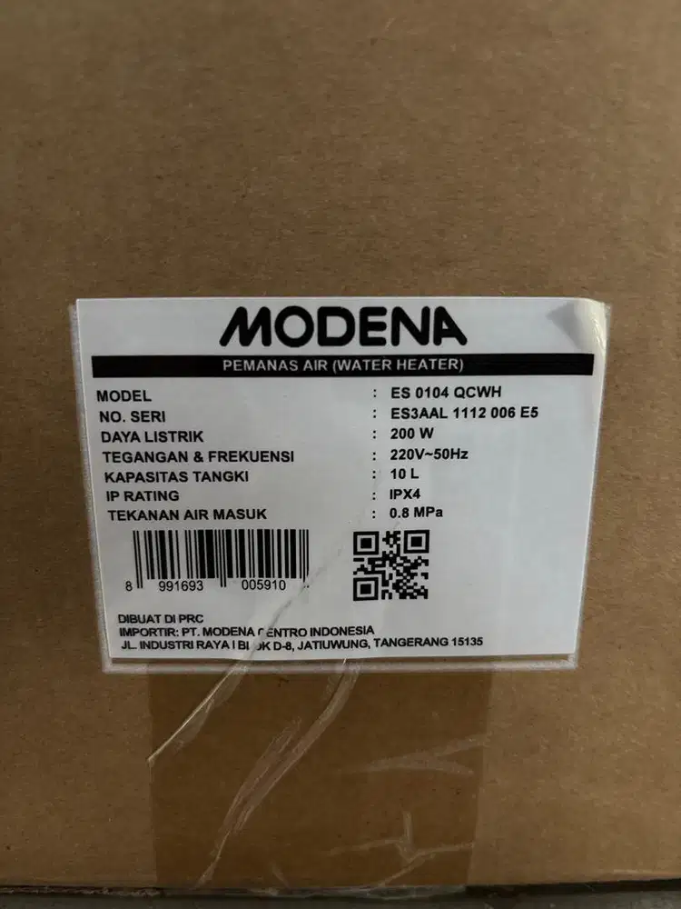 Water Heater 10L Modena