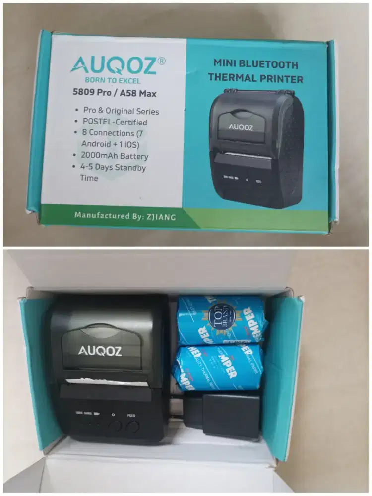 Printer Struk Kasir Portable Bonus Roll Papper