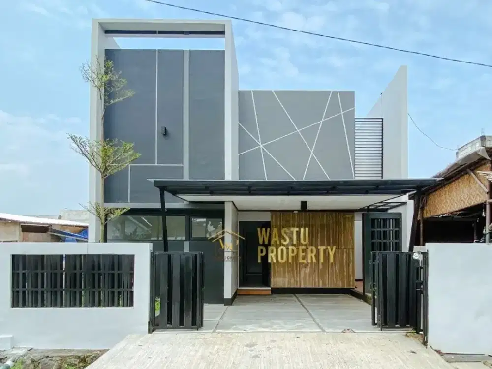RUMAH MODERN PINGGIR JALAN UTAMA DEKAT CANDI PRAMBANAN & LPMP KALASAN