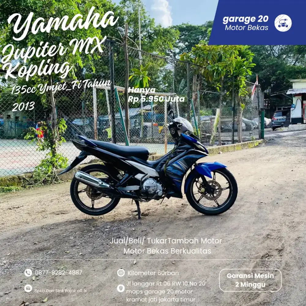 Yamaha Jupiter MX Kopling 135cc Fi Tahun 2013 pajak Off