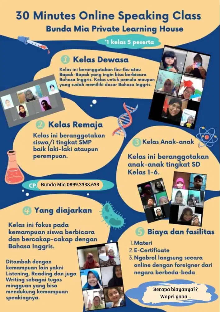 Kelas Semi Privat English Speaking Online