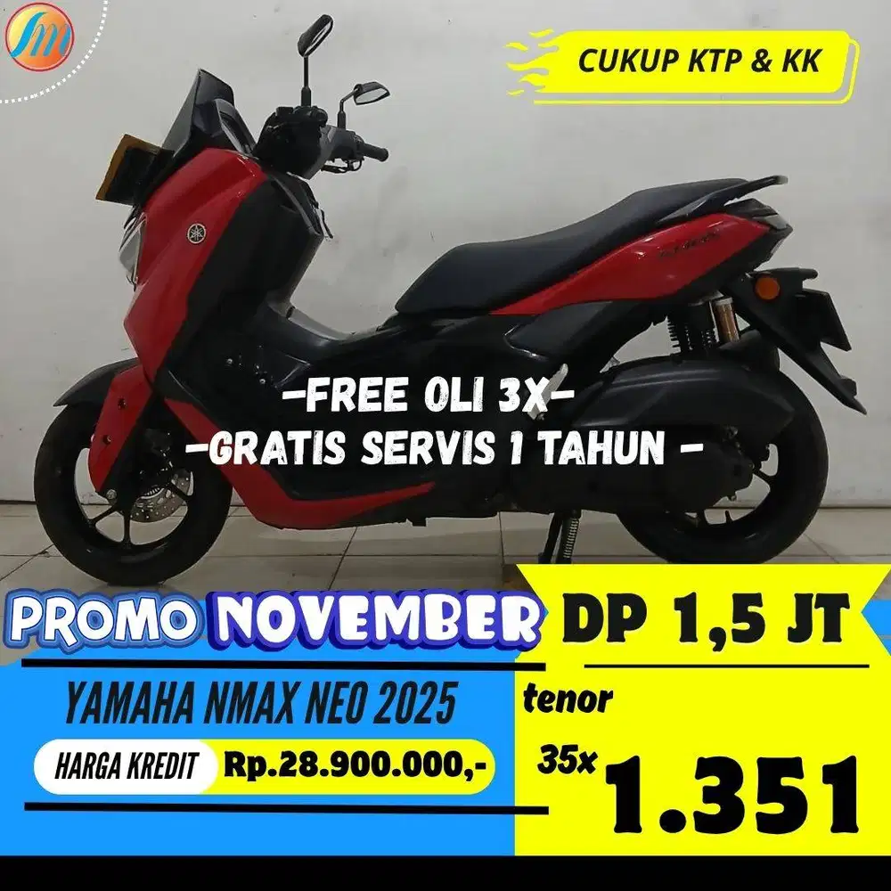 DP 1,5JUTA YAMAHA NMAX NEO 2025 ANGSURAN SANGAT TERJANGKAU BERGARANSI