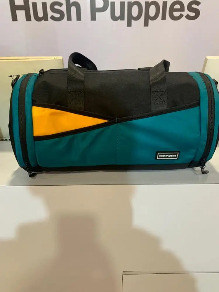 Hush Puppies Tas Pria Pello Duffle Bag In Turquoise / Tas Gym Small