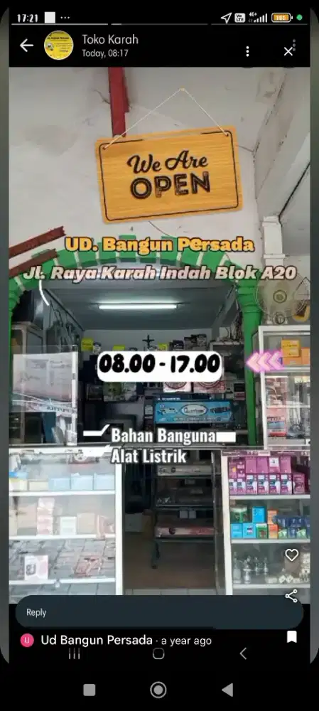 Dibutuhkan pegawai toko bangunan