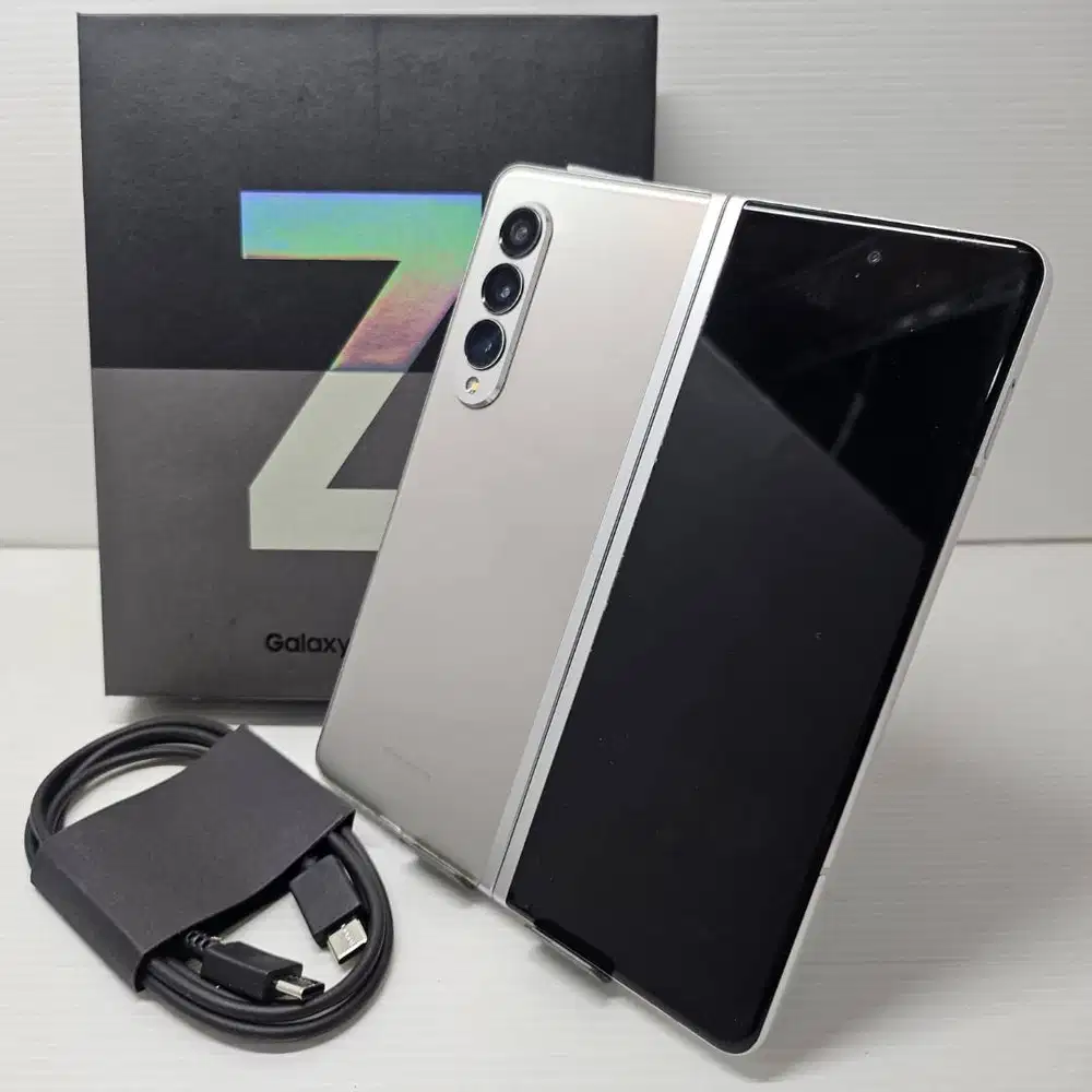 HOT SALE! SAMSUNG GALAXY Z FOLD 3 5G 12/512  SILVER SEIN NO MINUS LENG