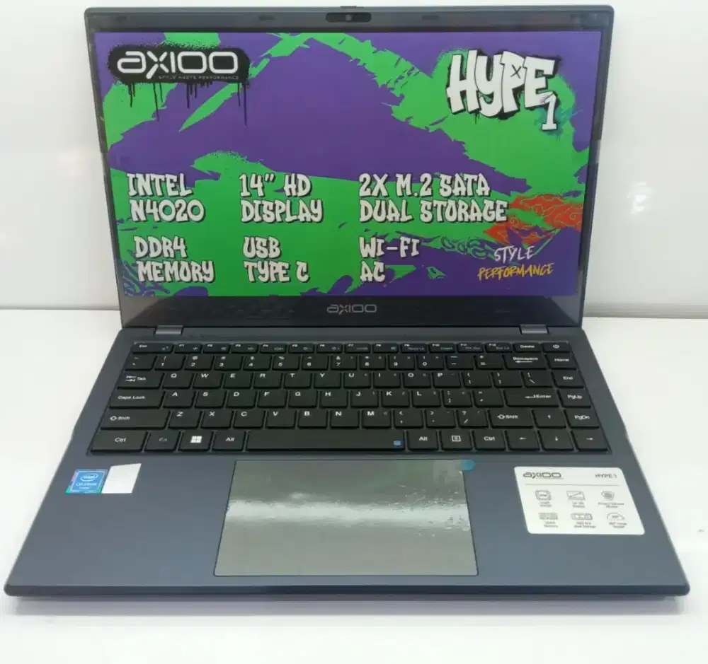 LAPTOP AXIOO HYPE INTEL CELERON RAM 4GB SSD 128GB SIAP PAKAI