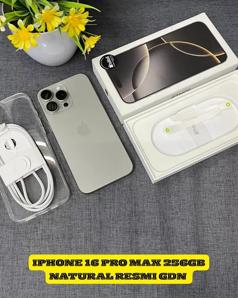 Iphone 16 pro max 256gb natural garansi panjang