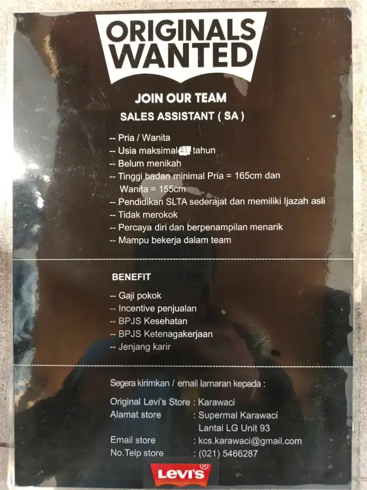 Lowongan kerja Levi's